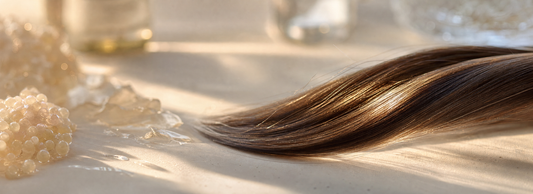 Woman applying a formaldehyde-free keratin treatment at home for smoother frizz-free hair