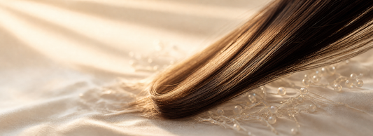 Healthy smooth hair with products for preventing hair loss and breakage
