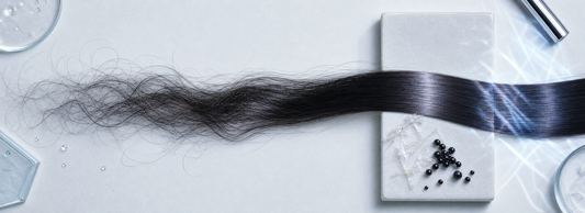 Glossy straight hair beside formaldehyde-free smoothing treatment products