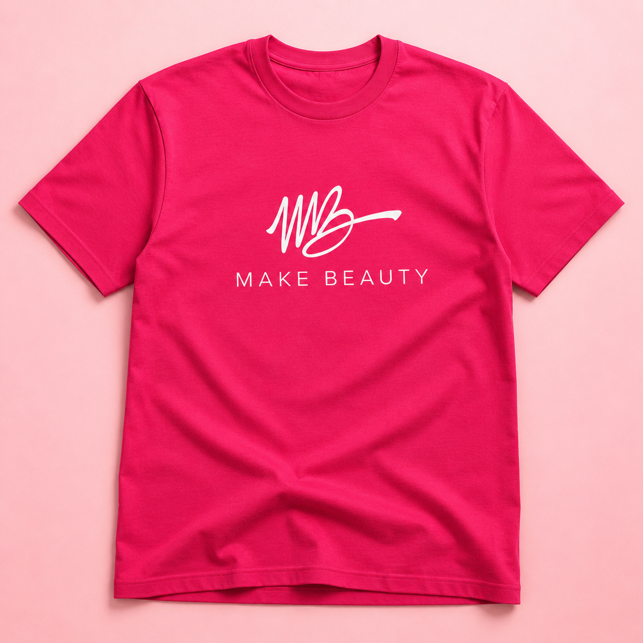 Make Beauty Signature Pink T-Shirt