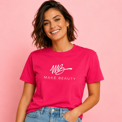 Make Beauty Signature Pink T-Shirt