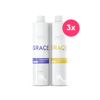 3 Units Grace Unique 1000ml + 3 Units Grace Violet 1000ml (33.8 fl oz) - Make Beauty International