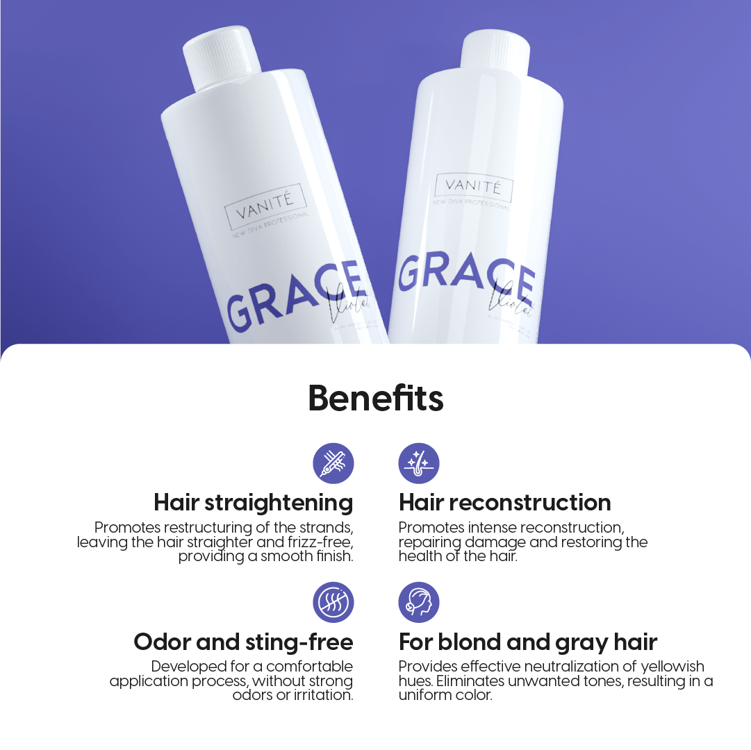 Kit - 1 unit Grace Enzimoteraphy Unique + 1 unit Grace Enzimoteraphy Violet + 1 unit Brigitte Pre-Treatment Shampoo | 100ml - Make Beauty International