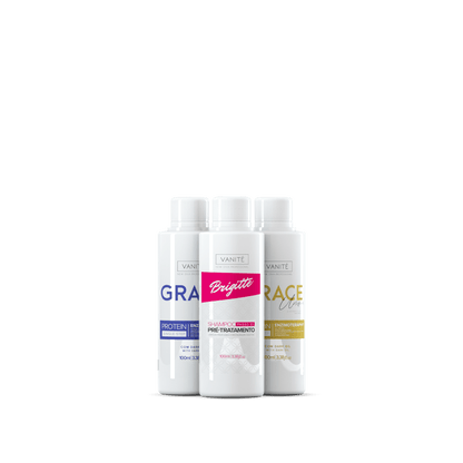 Kit - 1 unit Grace Enzimoteraphy Unique + 1 unit Grace Enzimoteraphy Violet + 1 unit Brigitte Pre-Treatment Shampoo | 100ml - Make Beauty International